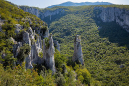 Přírodní park Učka - kaňon Vela Draga, Istrie, Chorvatsko